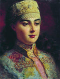 Konstantin Makovsky Boyaryshnya by the Window 1890 Fine Art Print