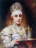 Konstantin Makovsky Boyaryshnya with a Tray 1890 Fine Art Print