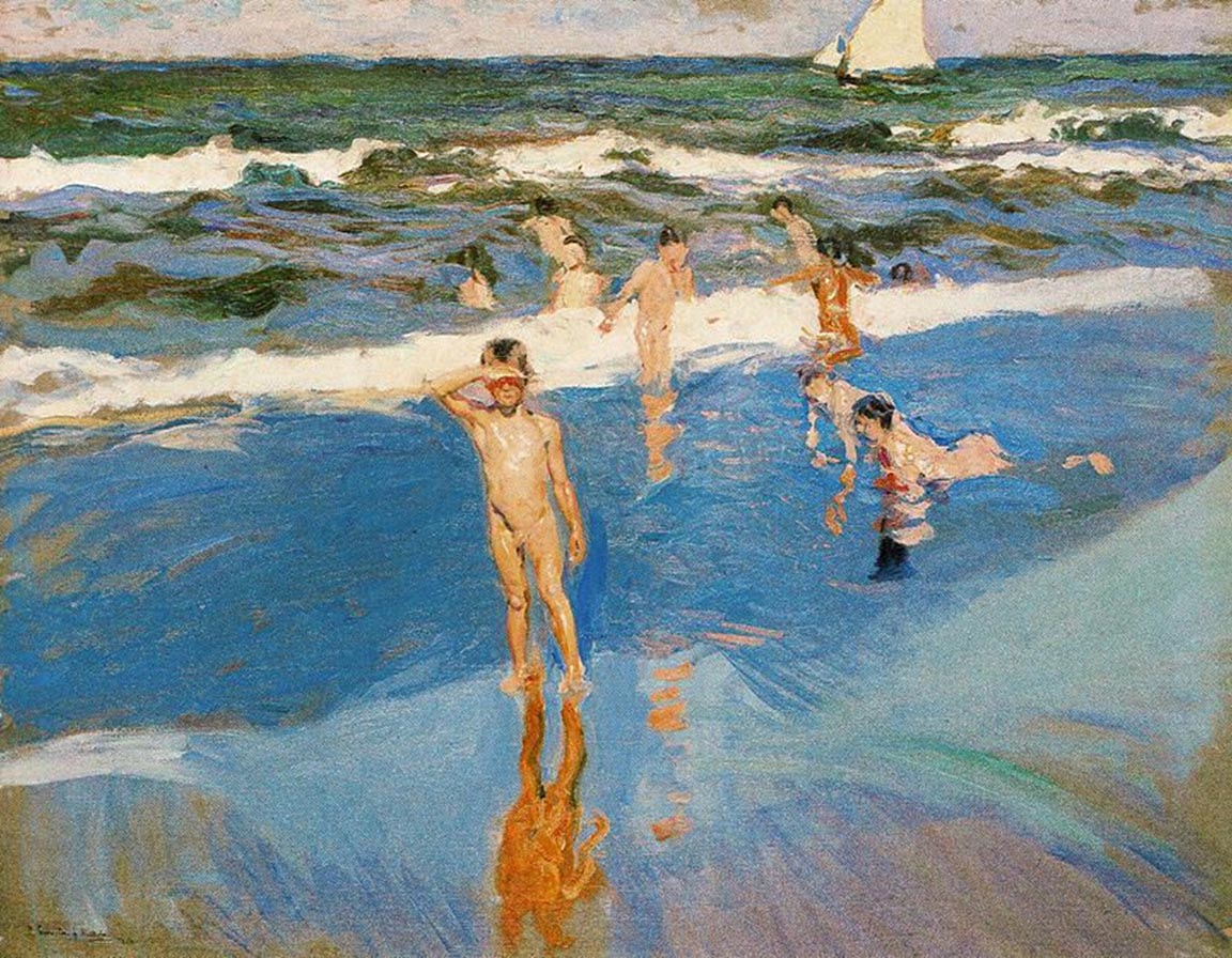 Joaquín Sorolla Boys in the sea 1908 Fine Art Print