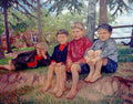 Nikolay Bogdanov Belsky Boys 1910 Fine Art Print