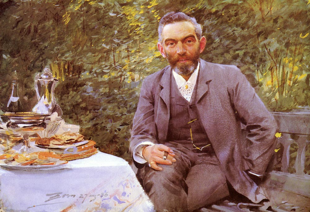 Anders Zorn Breakfast In The Green 1886 Fine Art Print