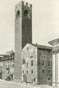 Giuseppe Barberis Il Broletto Colla Torre Del Popolo 1897 Fine Art Print