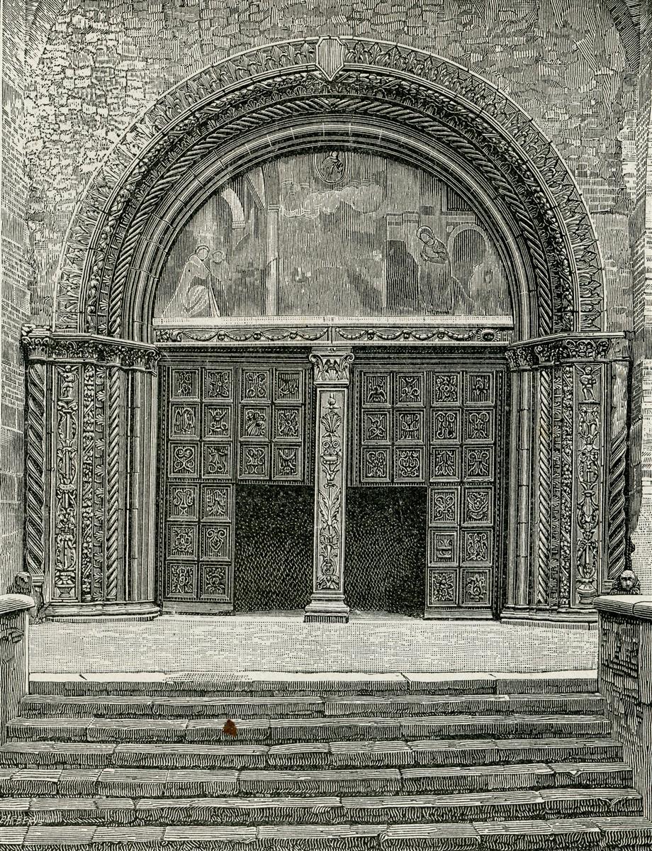 Giuseppe Barberis Porta Della Chiesa Di S. Maria Del Carmine 1897 Fine Art Print