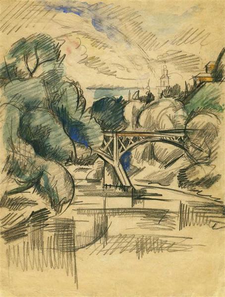 Pyotr Konchalovsky Bridge 1919 Fine Art Print