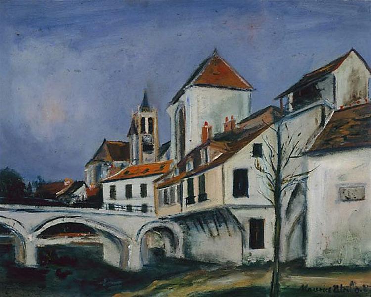Maurice Utrillo Bridge and Church 1910 Fine Art Print
