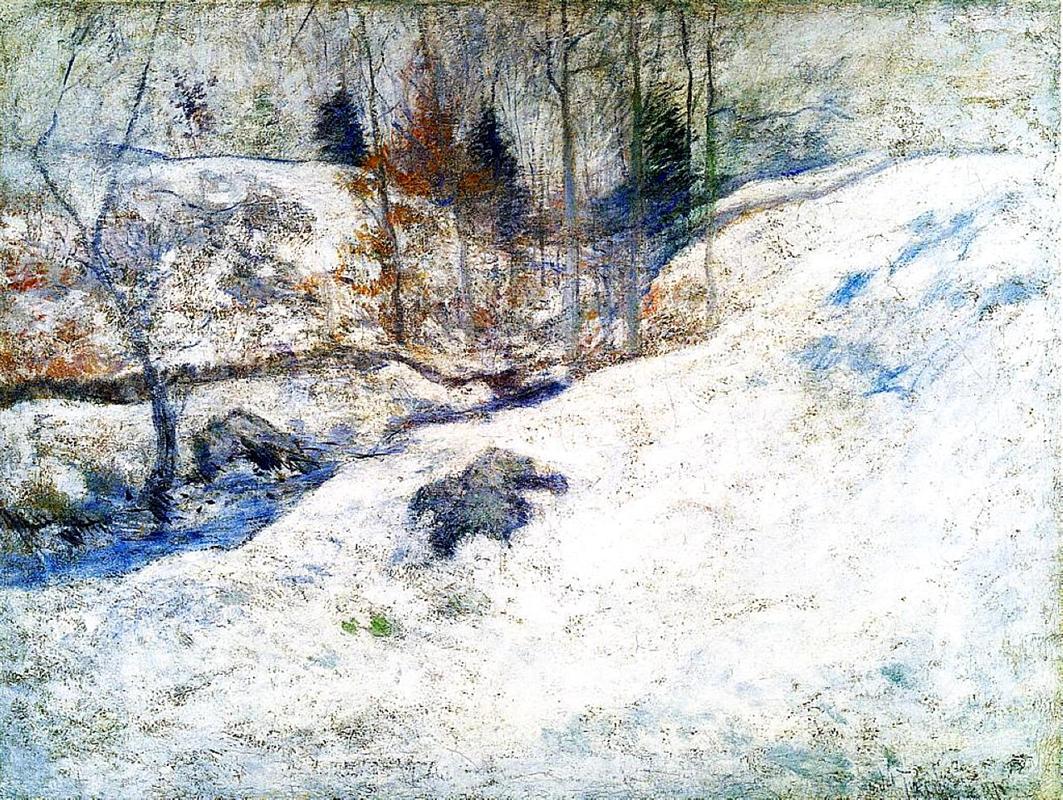 John Henry Twachtman Brook in Winter 1893 Fine Art Print