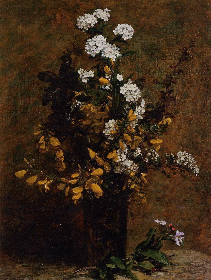Henri Fantin-Latour Broom and Other Spring Flowers in a Vase 1882 Fine Art Print