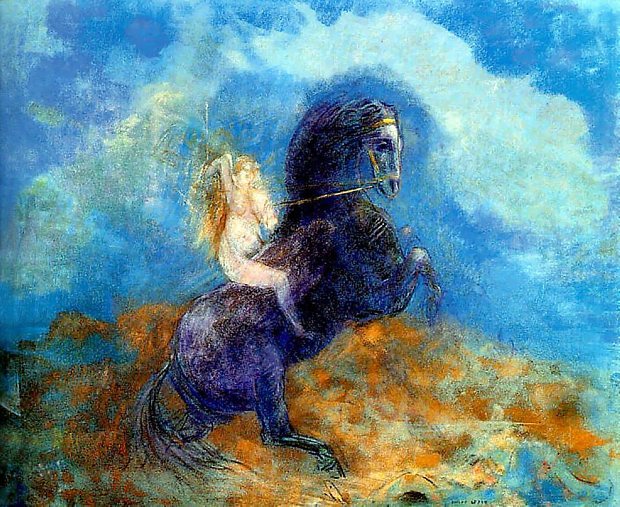 Odilon Redon Brunhild (The Valkyrie) 1894 Fine Art Print