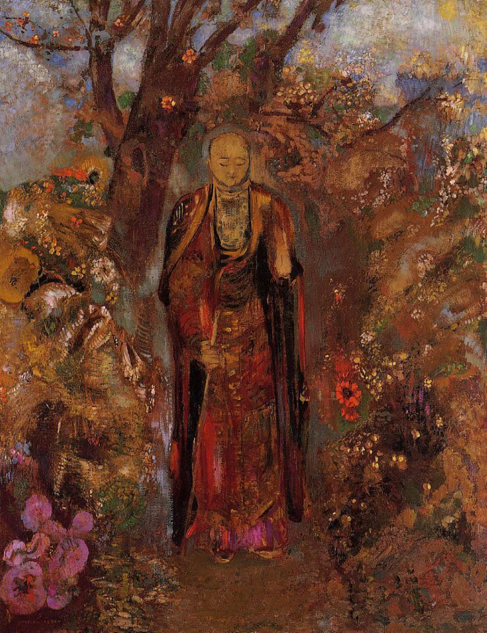 Odilon Redon Buddha Walking among the Flowers 1905 Fine Art Print