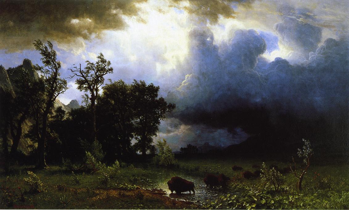 Albert Bierstadt Buffalo Trail the Impending Storm 1869 Fine Art Print