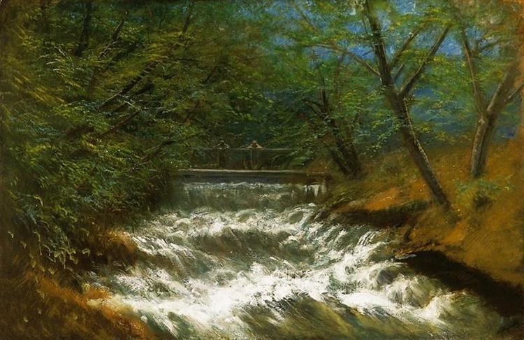 Laszlo Mednyanszky Burring Brook with Bridge 1919 Fine Art Print