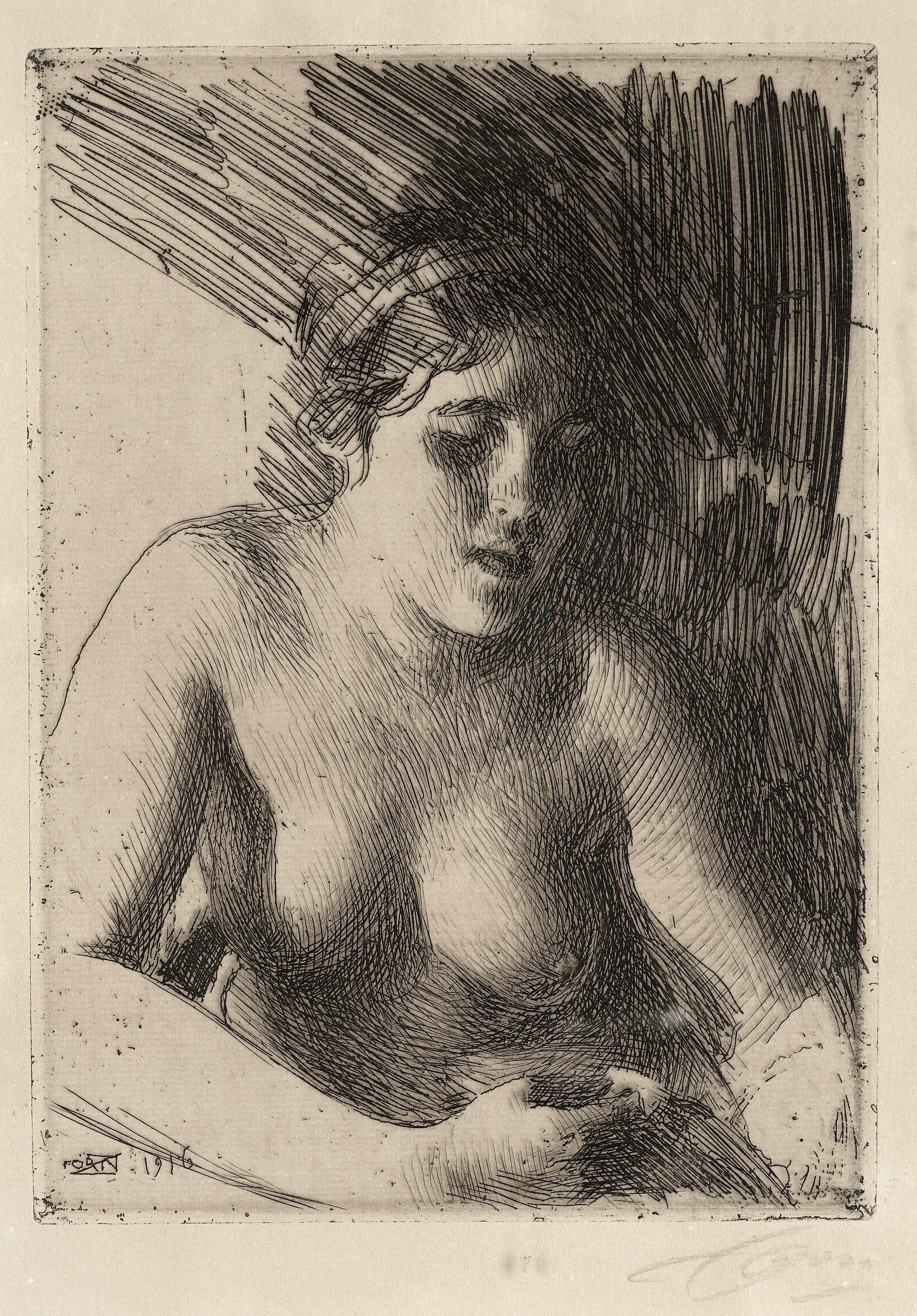 Anders Zorn Bust 1916 Fine Art Print