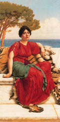 John William Godward By the Blue Ionian Sea 1916 Fine Art Print
