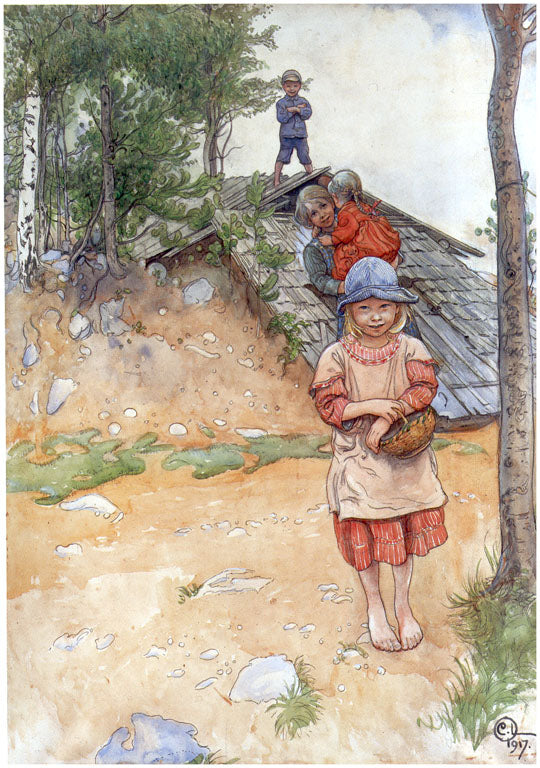 Carl Larsson By the Cellar 1917 Fine Art Print