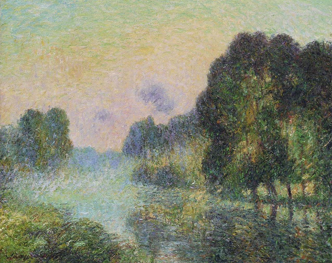 Gustave Loiseau By the Eure River Fog Effect 1906 Fine Art Print