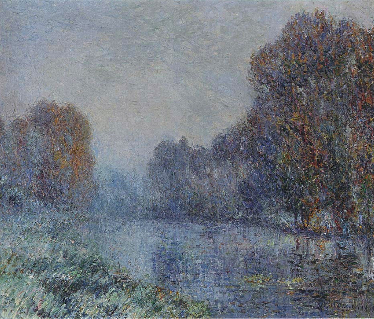 Gustave Loiseau By the Eure River Hoarfrost 1915 Fine Art Print