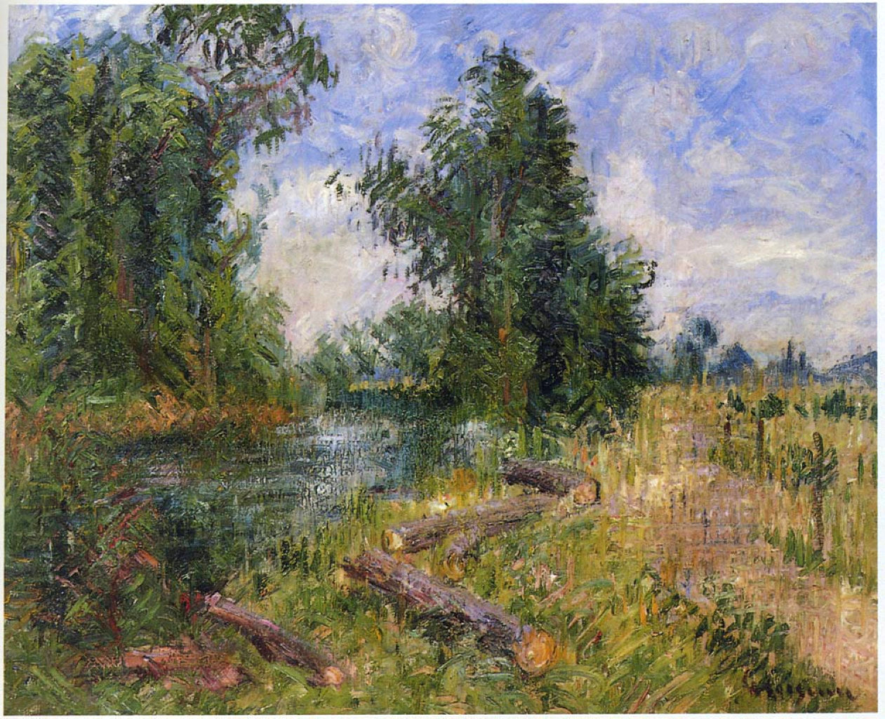 Gustave Loiseau By the Lorne River near Caen 1925 Fine Art Print