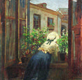 Konstantin Makovsky By the Open Window 1910 Fine Art Print
