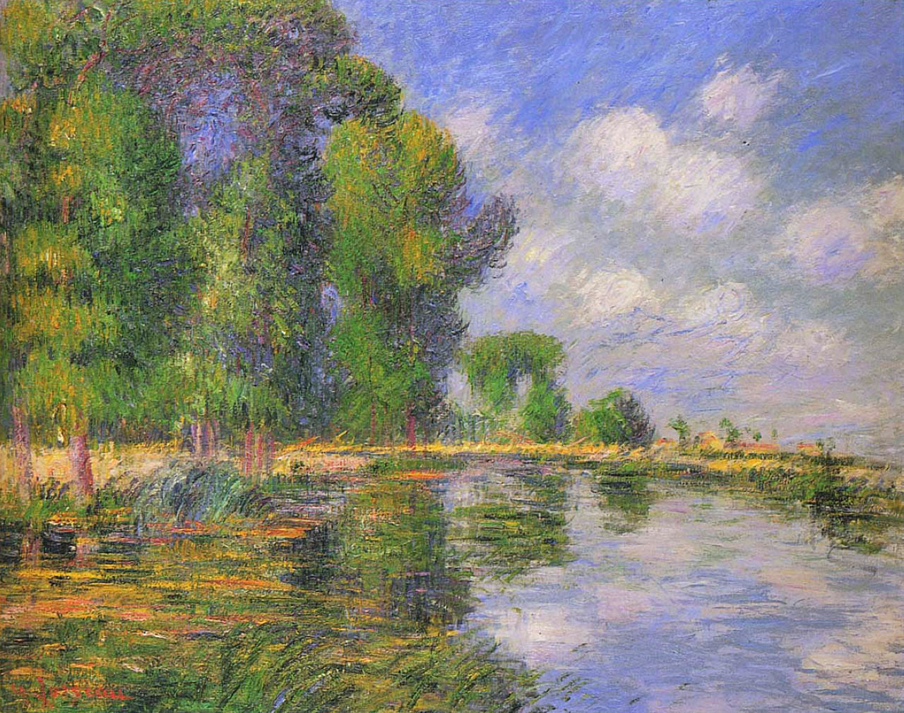 Gustave Loiseau By the River in Autumn 1917 Fine Art Print
