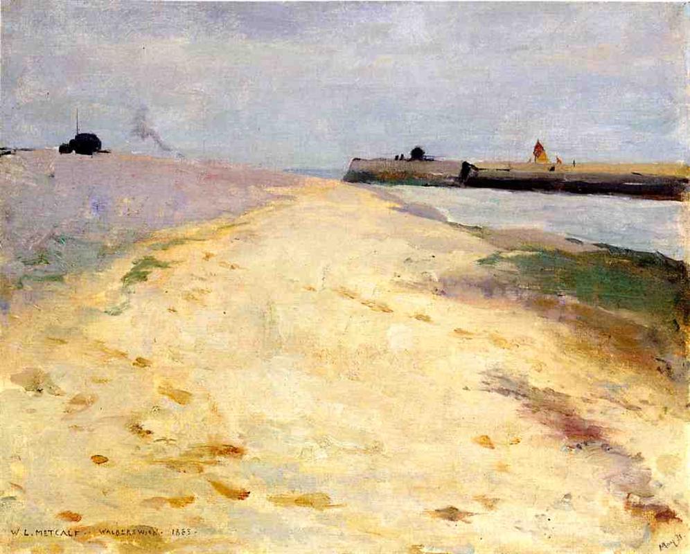 Willard Metcalf By the Shore, Walberswick 1885 Fine Art Print