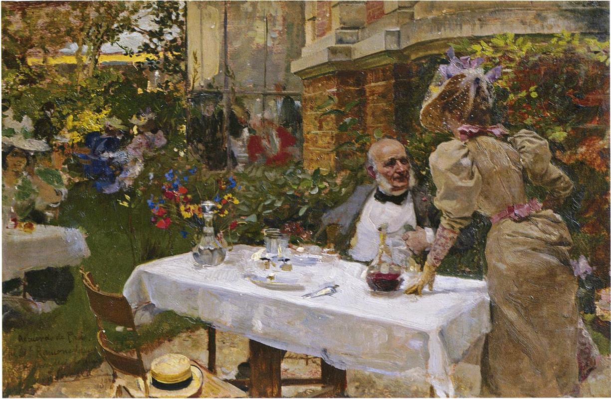 Joaquín Sorolla Cafe in Paris 1885 Fine Art Print