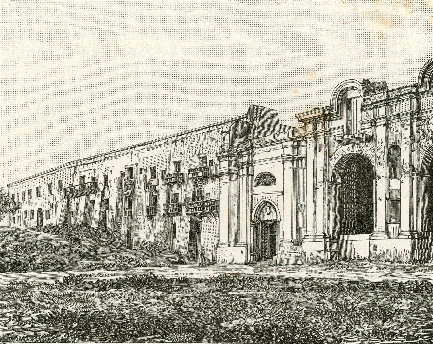 Giuseppe Barberis Convento E Chiesa Di Bonaria 1893 Fine Art Print
