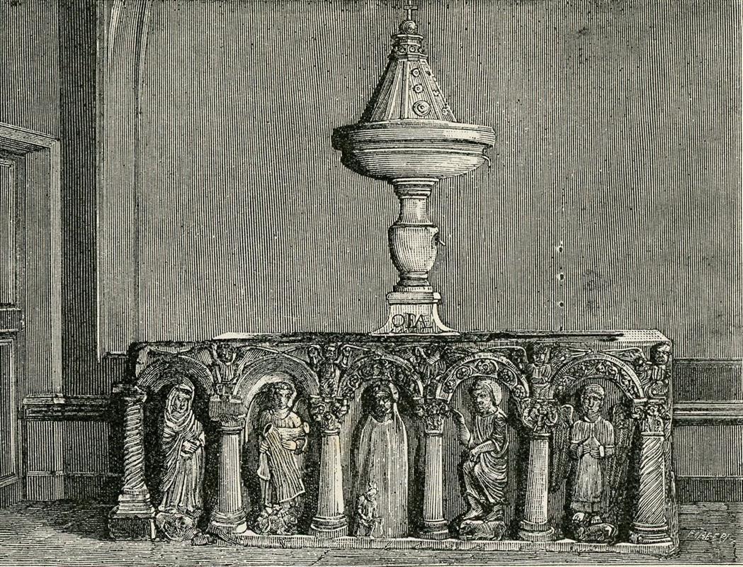 Giuseppe Barberis Fonte Battesimale Nella Chiesa Di San Giovanni Evangelista 1900 Fine Art Print