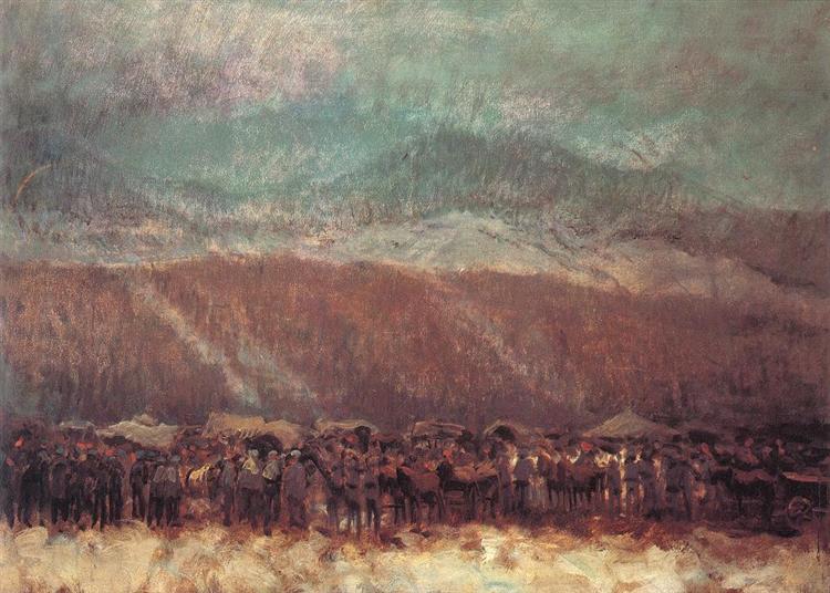 Laszlo Mednyanszky Camp 1919 Fine Art Print