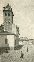 Giuseppe Barberis Campanile Della Chiesa Delle Orsoline in Alessandria 1890 Fine Art Print