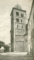 Giuseppe Barberis Campanile Della Chiesa Di San Benigno 1890 Fine Art Print