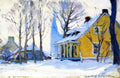 Clarence Gagnon Canadian Village, Grey Day 1912 Fine Art Print