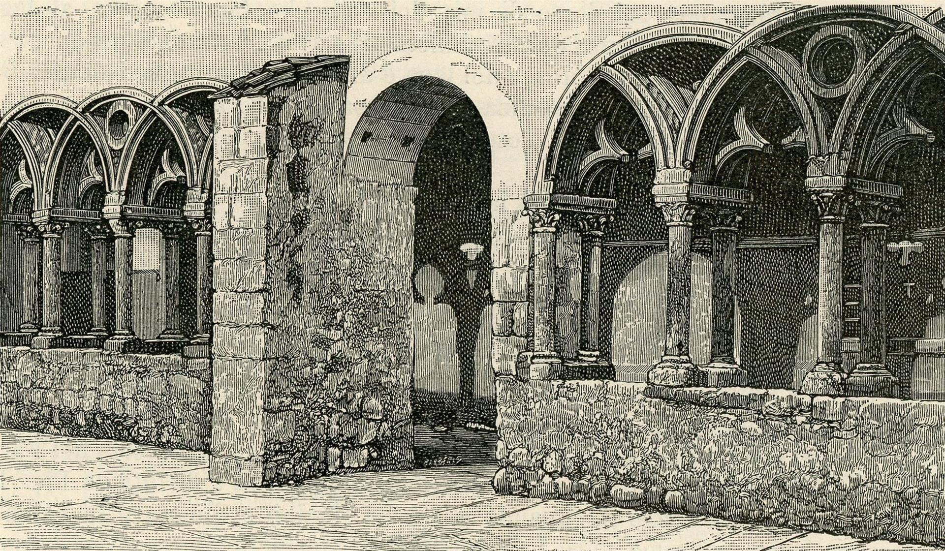 Giuseppe Barberis Parte Del Chiostro Dell’ex-convento Di San Francesco 1894 Fine Art Print