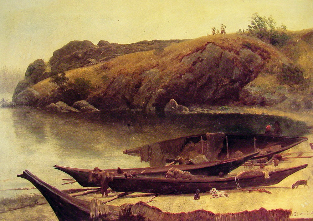 Albert Bierstadt Canoes 1888 Fine Art Print