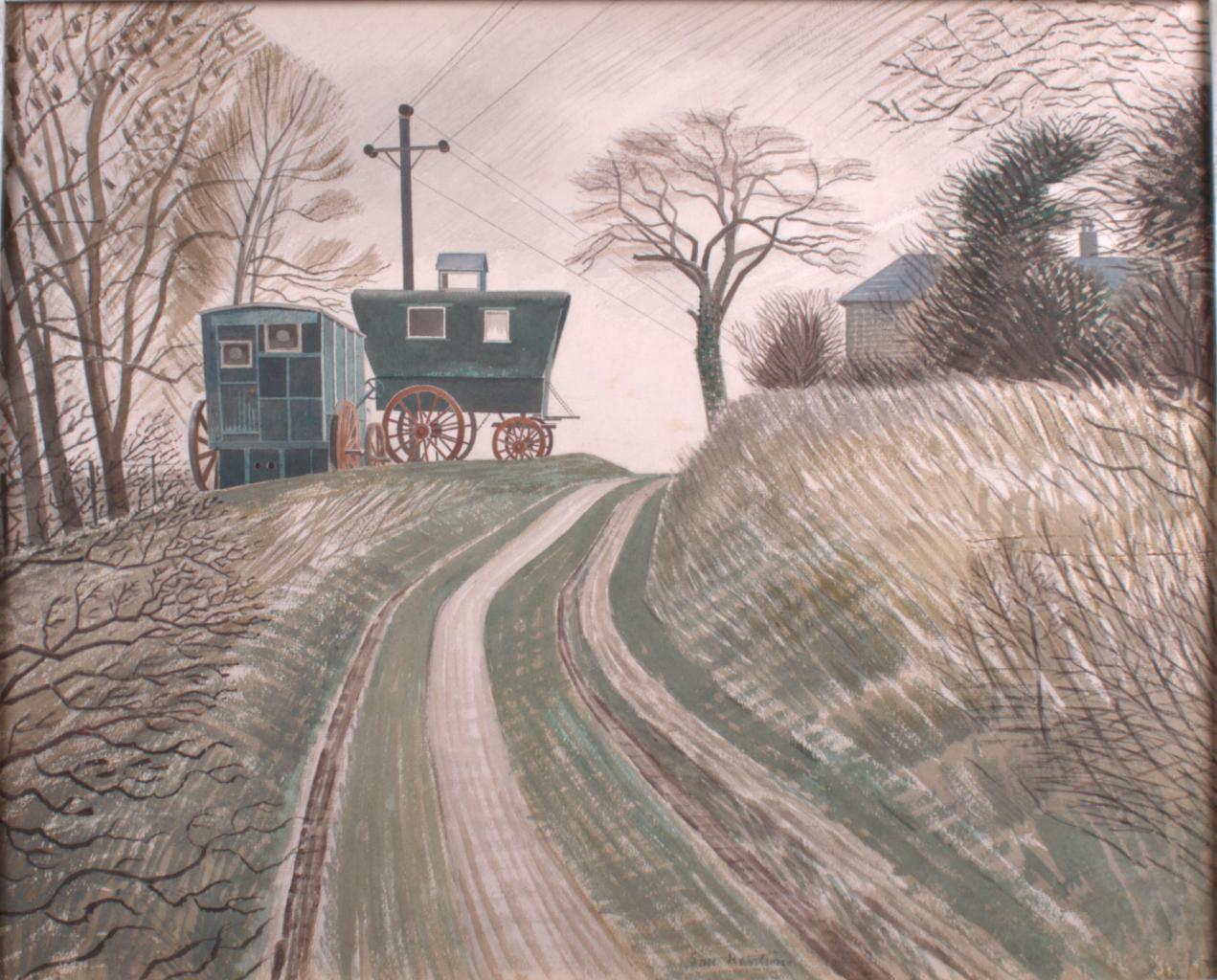 Eric Ravilious Caravans 1936 Fine Art Print