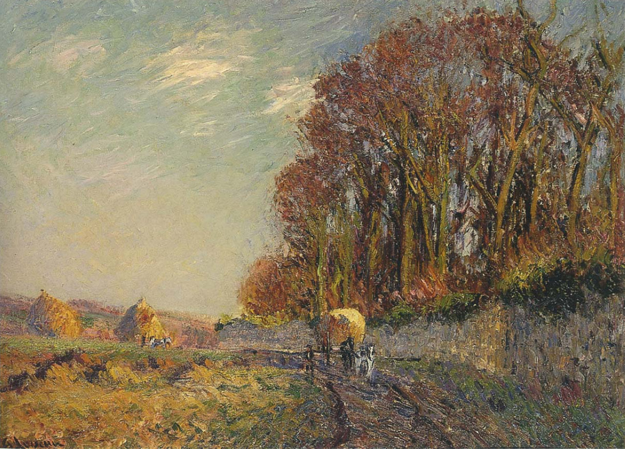 Gustave Loiseau Cart in an Autumn Landscape 1875 Fine Art Print