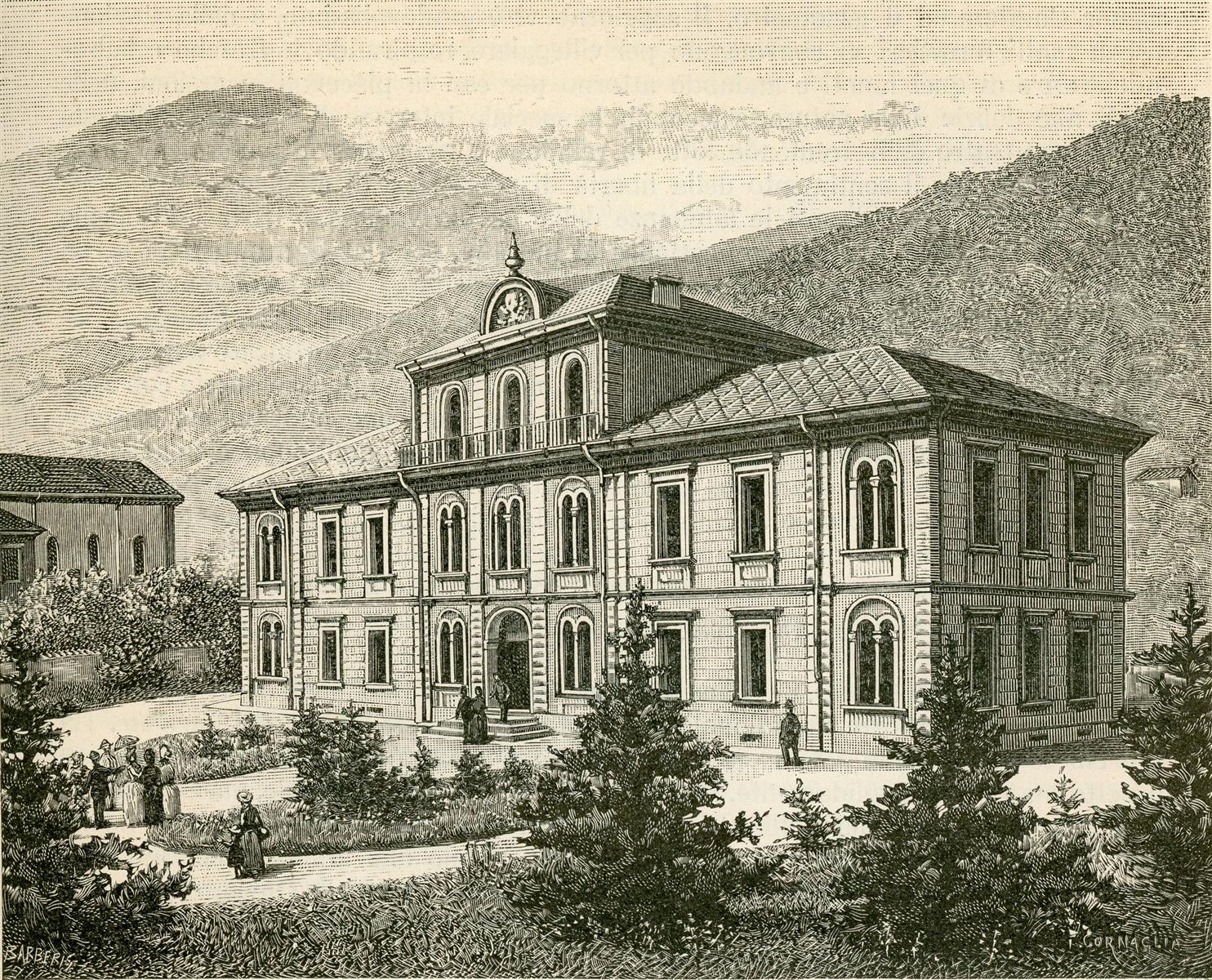 Giuseppe Barberis Casa Valdese in Torre Pellice 1890 Fine Art Print
