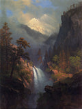 Albert Bierstadt Cascading Falls at Sunset 1879 Fine Art Print