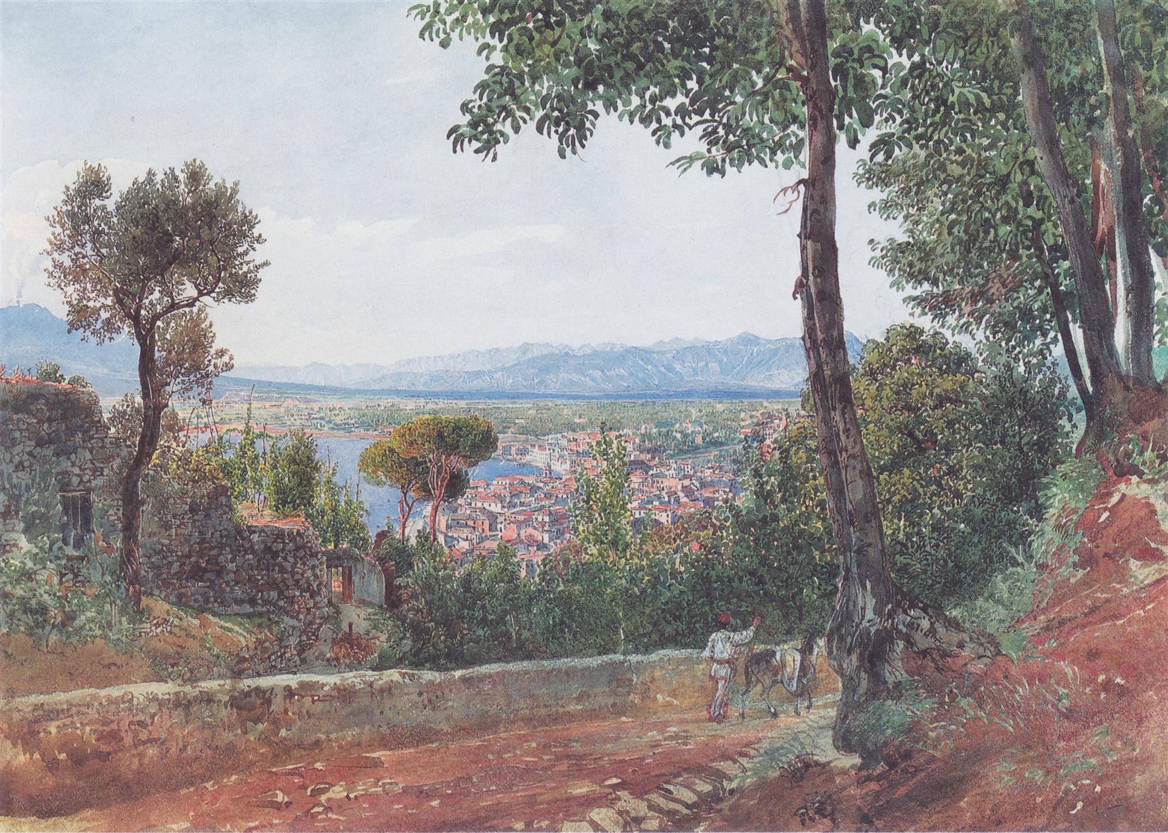 Rudolf von Alt Castellammare on the Gulf of Naples 1835 Fine Art Print