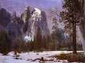 Albert Bierstadt Cathedral Rocks, Yosemite Valley, Winter 1870 Fine Art Print