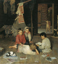 Nikolay Bogdanov Belsky New Fairy Tale 1891 Fine Art Print