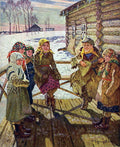 Nikolay Bogdanov Belsky Celebration on a Steps 1931 Fine Art Print