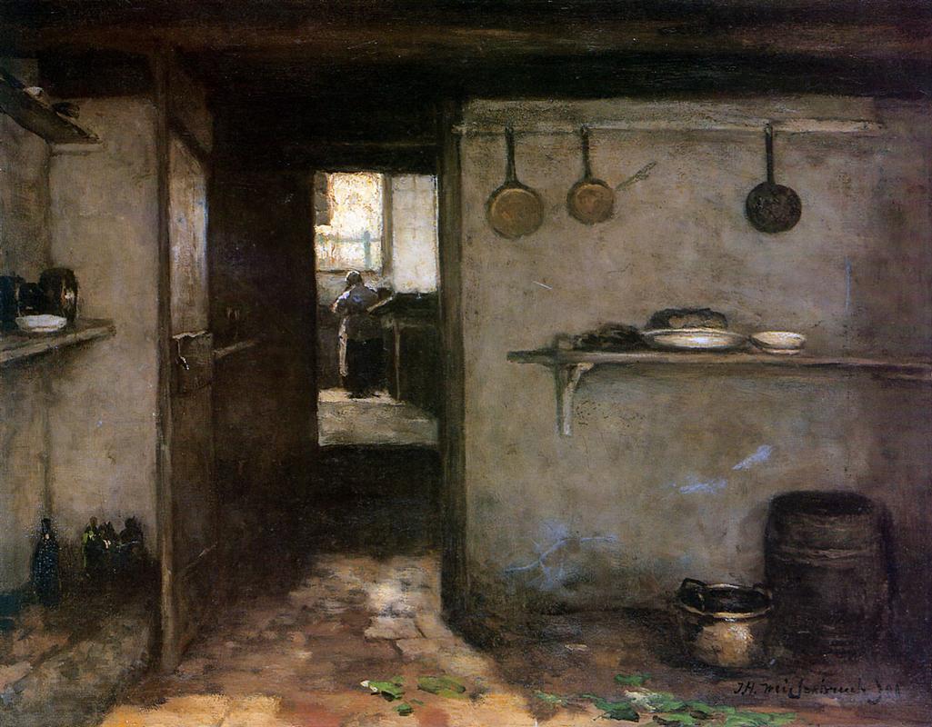Johan Hendrik Weissenbruch Cellar interior 1888 Fine Art Print