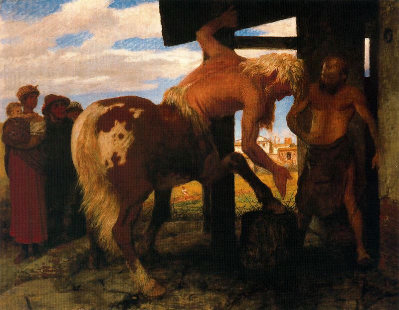 Arnold Böcklin Centaur at the Village Blacksmith's Shop 1888 Fine Art Print