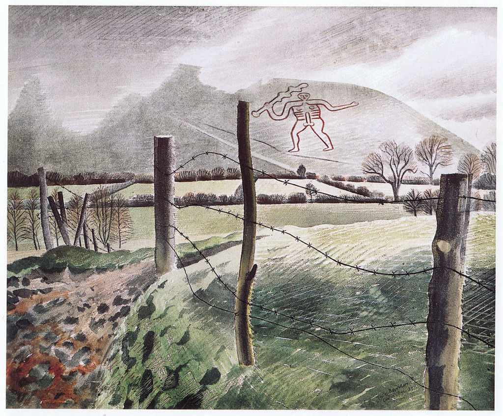 Eric Ravilious CERNE ABBAS GIANT 1939 Fine Art Print