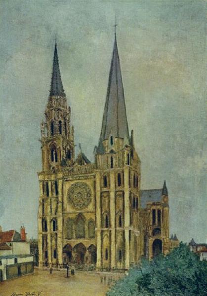 Maurice Utrillo Chartres Cathedral 1914 Fine Art Print