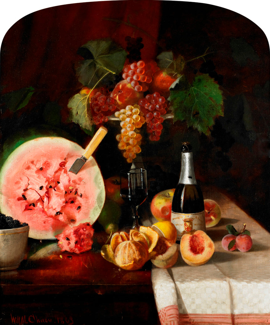 William Merritt Chase Still Life With Watermelon 1969 Fine Art Print