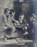 Nikolay Bogdanov Belsky Checks Game 1910 Fine Art Print