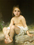 William-Adolphe Bouguereau Child at Bath 1886 Fine Art Print