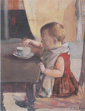 Ferdinand Hodler Child by the table 1889 Fine Art Print