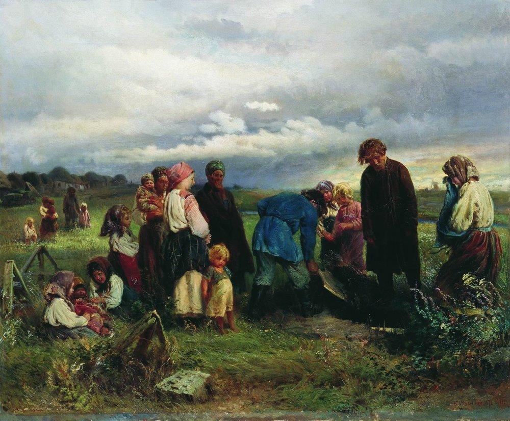 Konstantin Makovsky Child Funeral 1872 Fine Art Print